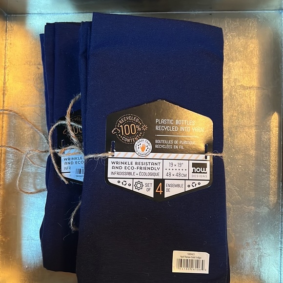 ECO-friendly/wrinkle resistant now DESIGNS 100% recycled content napkins-NWT - Picture 10 of 10